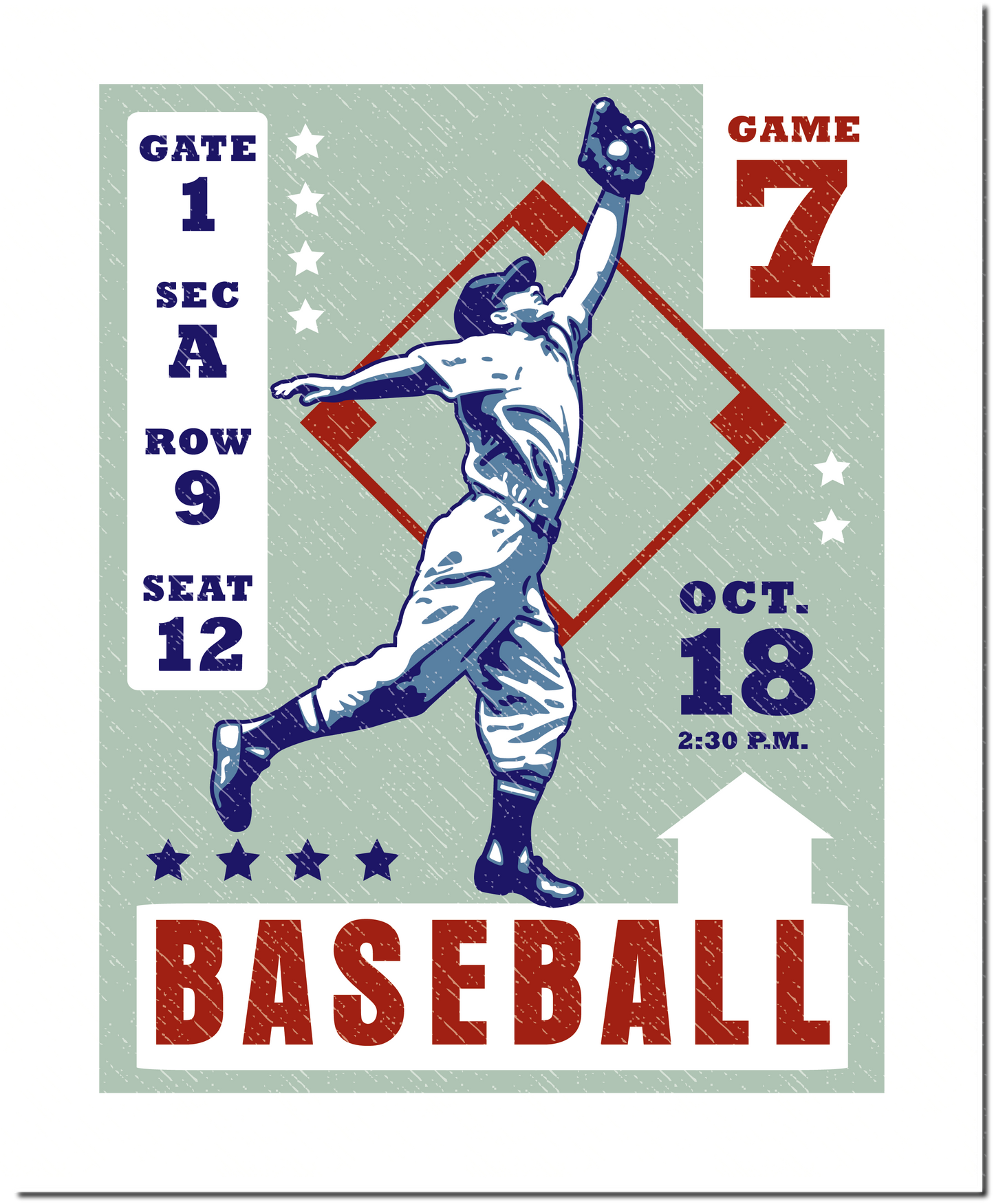 Baseball Ticket Poster