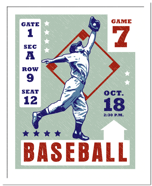 Baseball Ticket Poster
