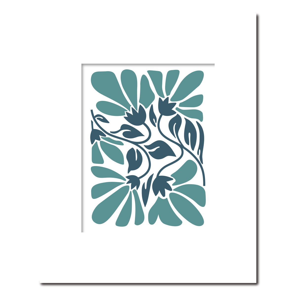 Green and Blue Floral