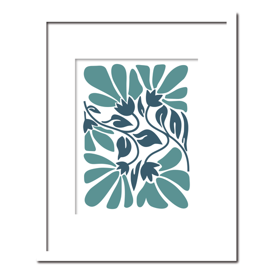 Green and Blue Floral