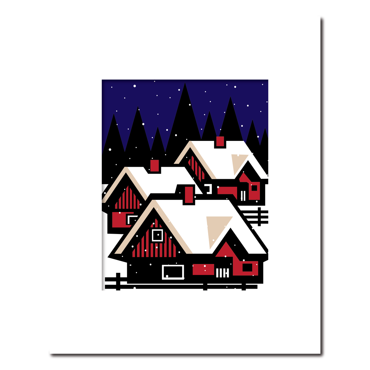 Winter Scene at Night