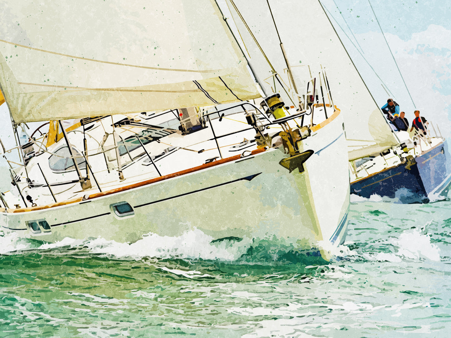 Sail Racers Off Cape Cod