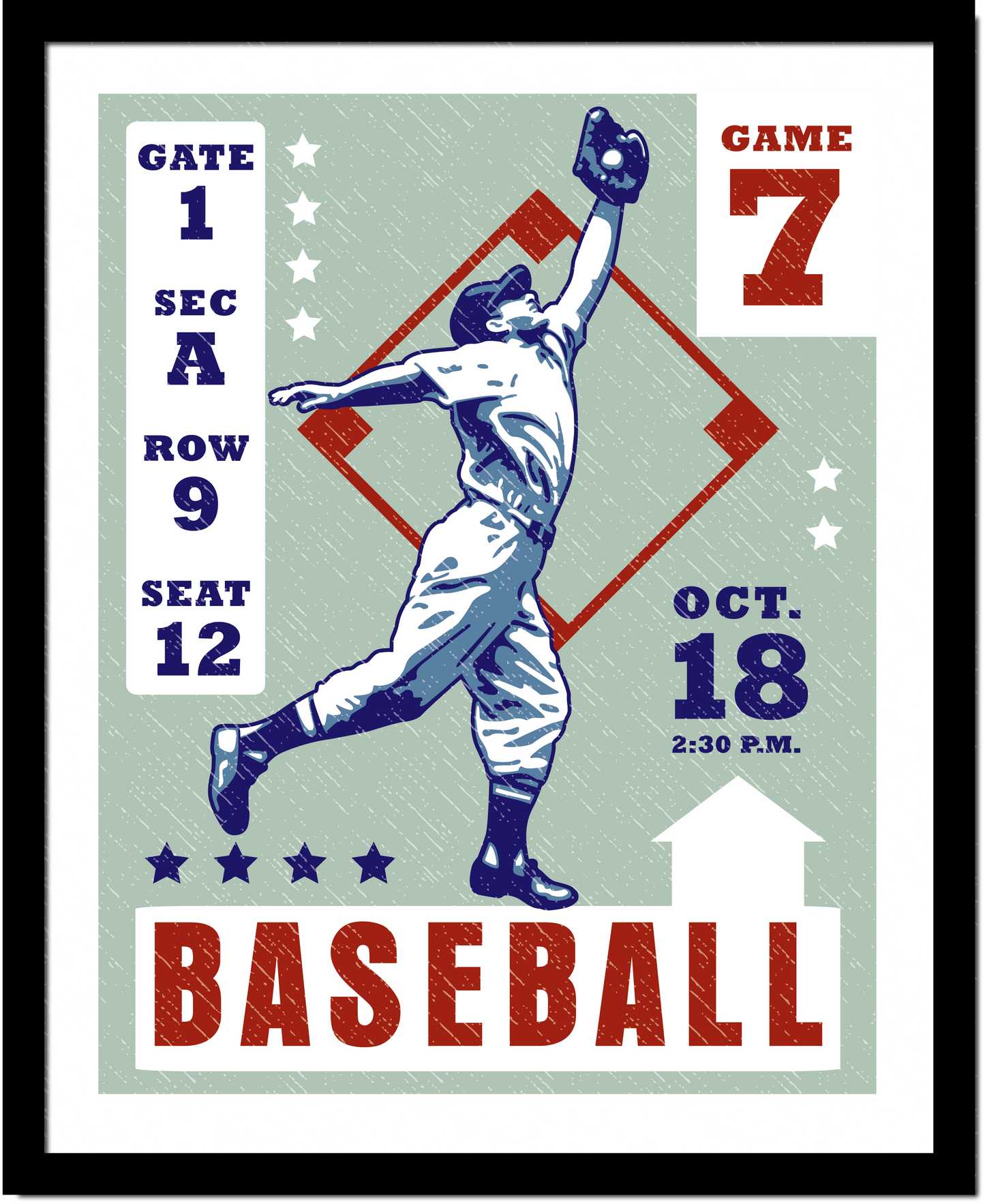 Baseball Ticket Poster