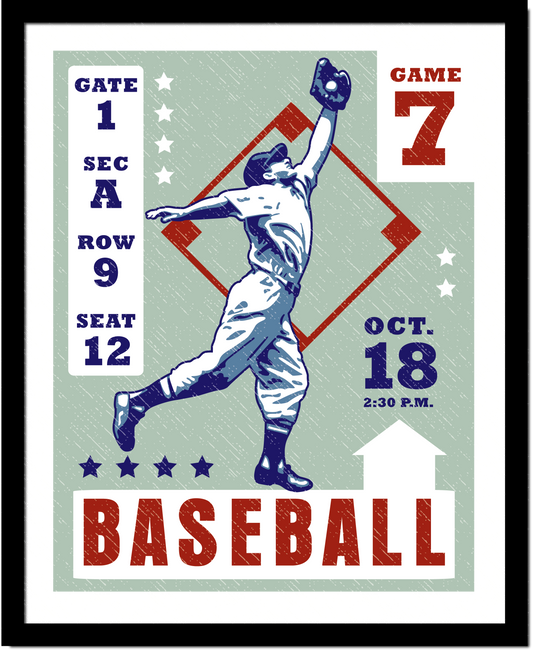 Baseball Ticket Poster