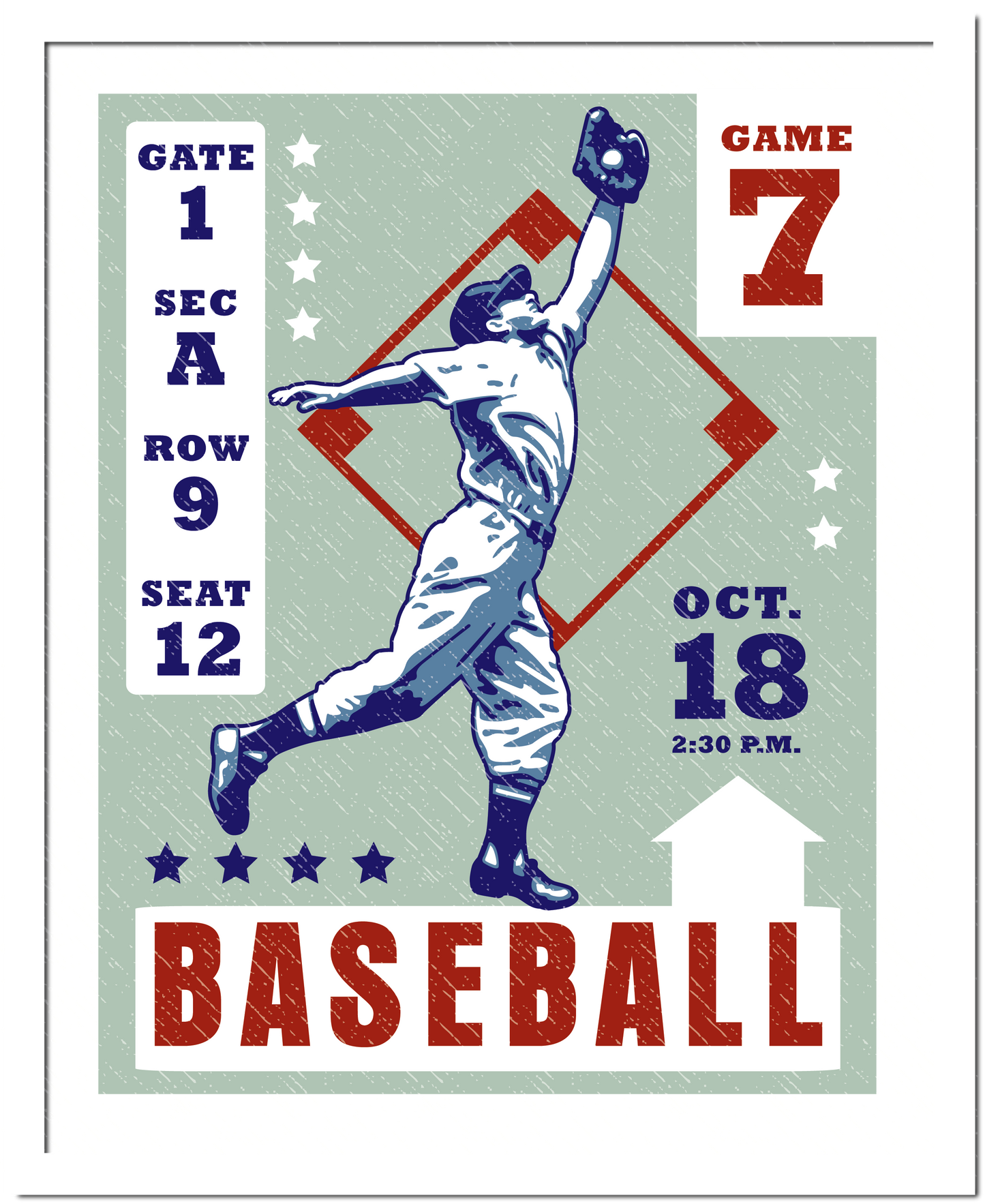 Baseball Ticket Poster