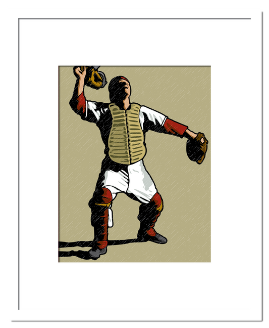 Vintage Baseball Catcher