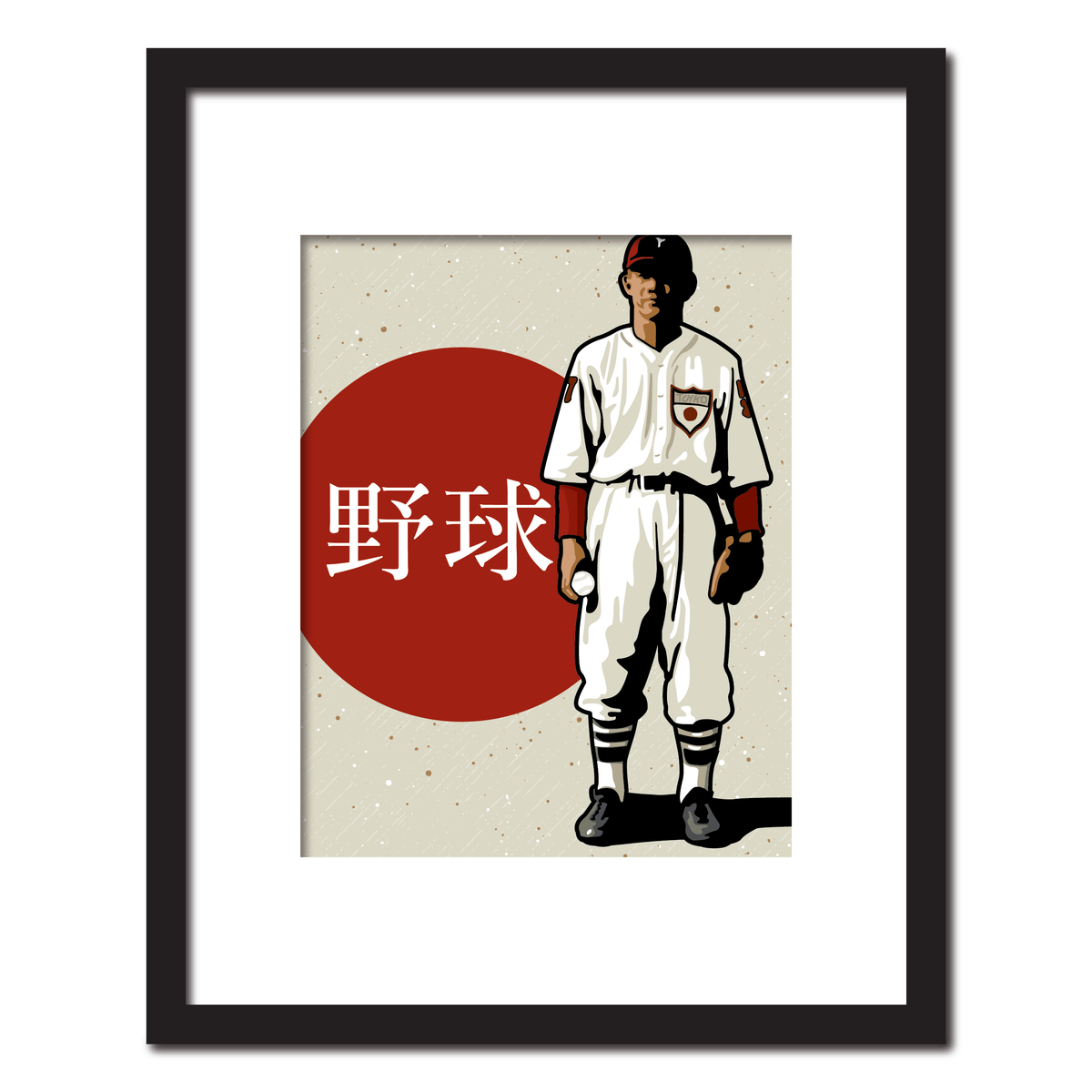 Vintage Japanese Baseball Player