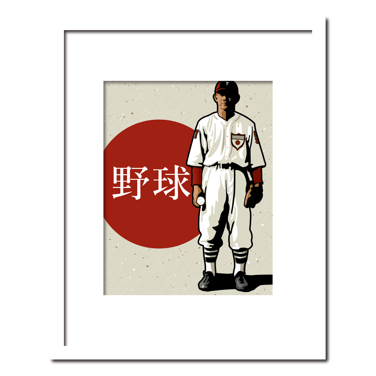 Vintage Japanese Baseball Player