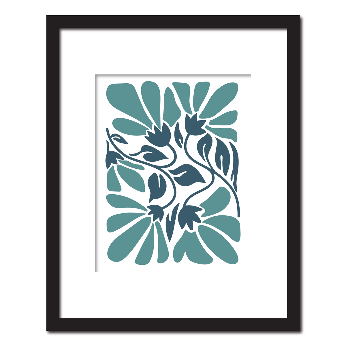 Green and Blue Floral