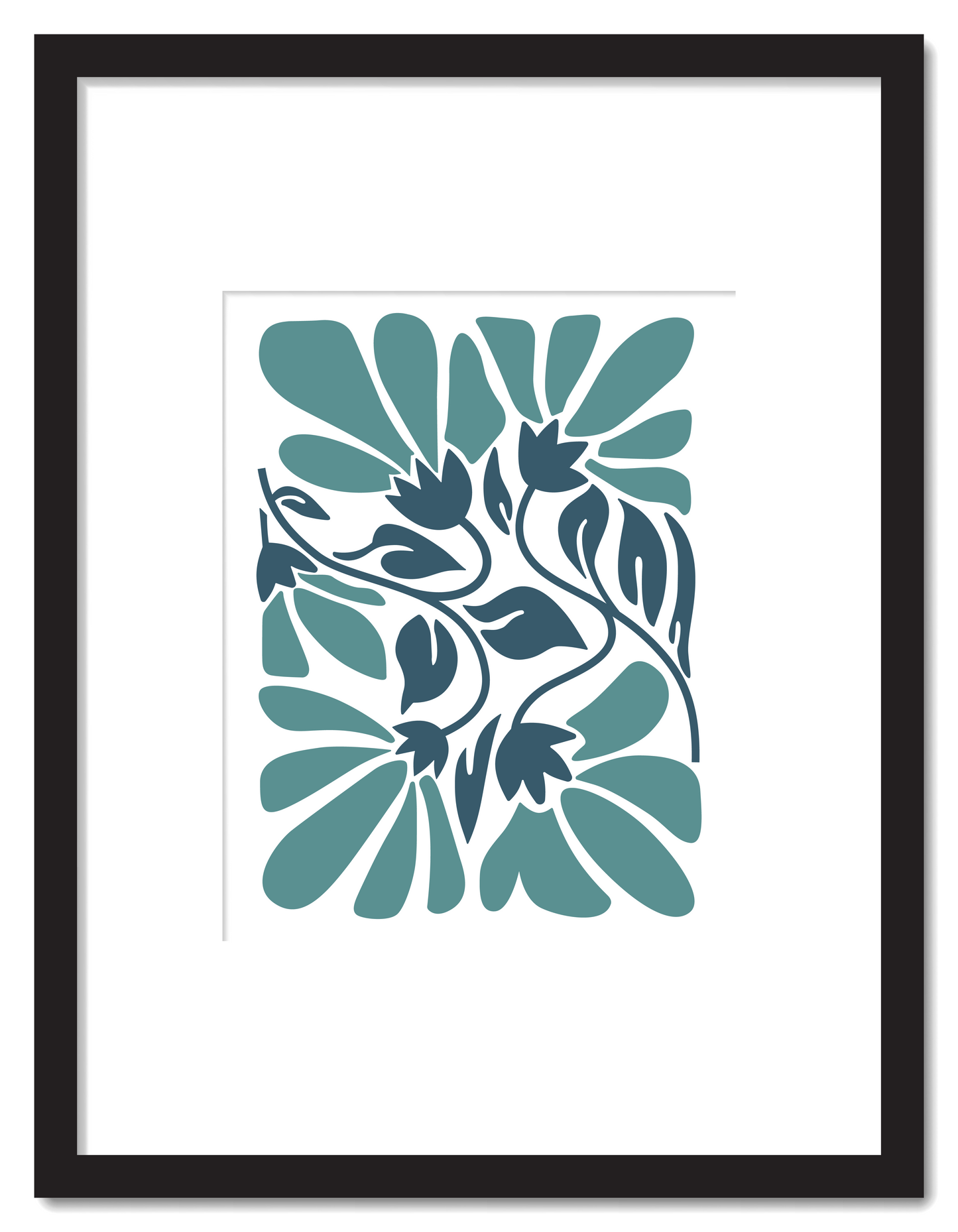 Green and Blue Floral