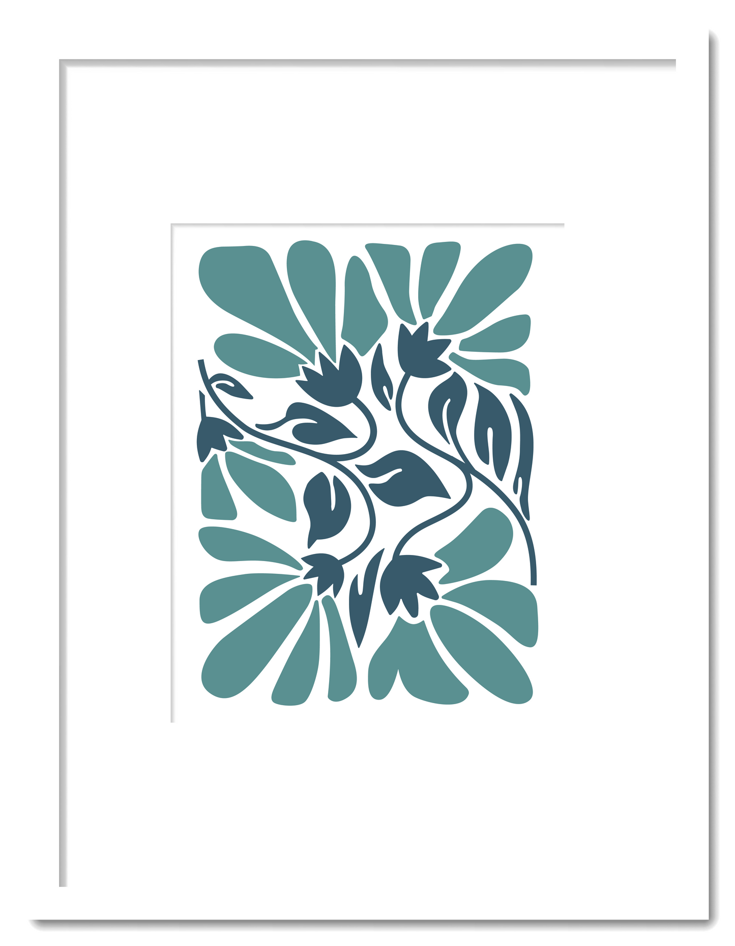 Green and Blue Floral