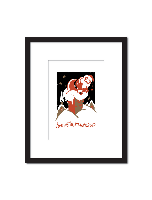 Santa Coming Down the Chimney
