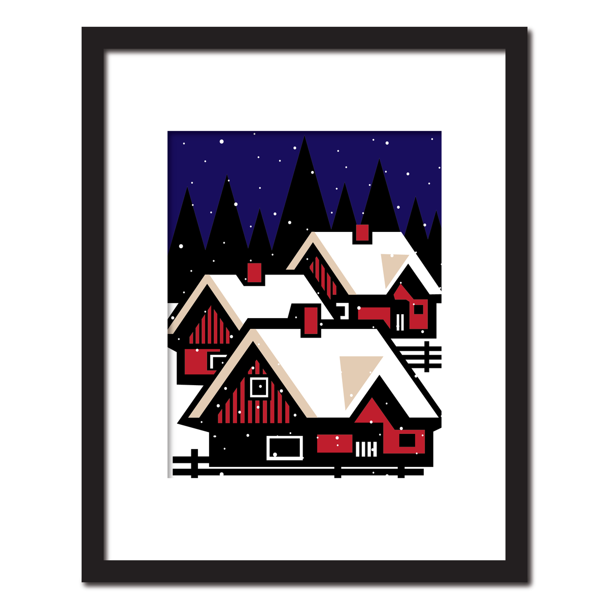 Winter Scene at Night