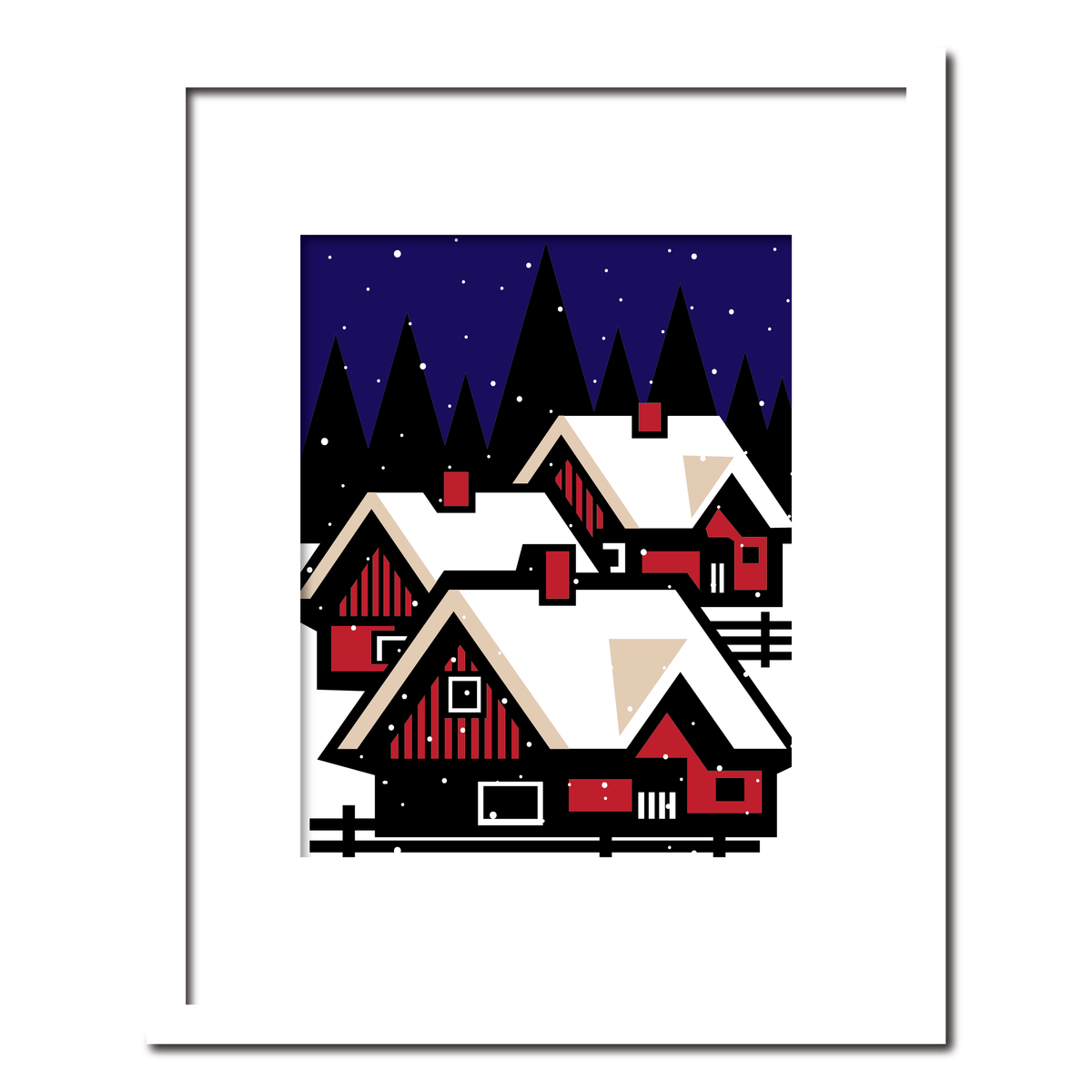 Winter Scene at Night